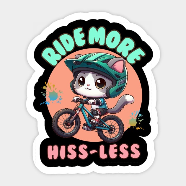 Ride more hiss less Sticker by Jam3x